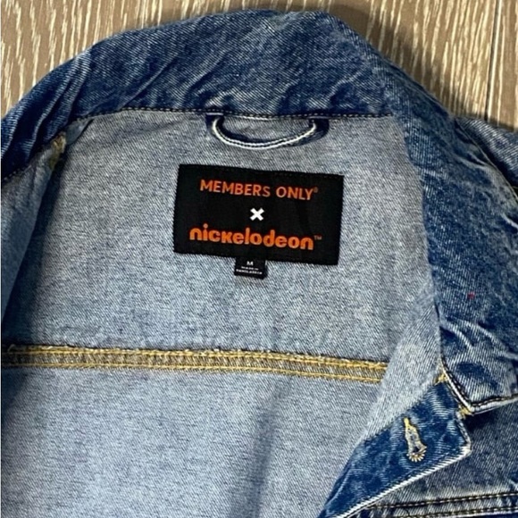 Members Only Blue Denim Jacket with Cartoon Print - Picture 3 of 6